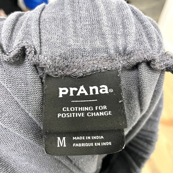 prAna Hemp Blend Faux Wrap High-Low Pull-On Skirt Pockets Gray size Medium - Picture 6 of 7